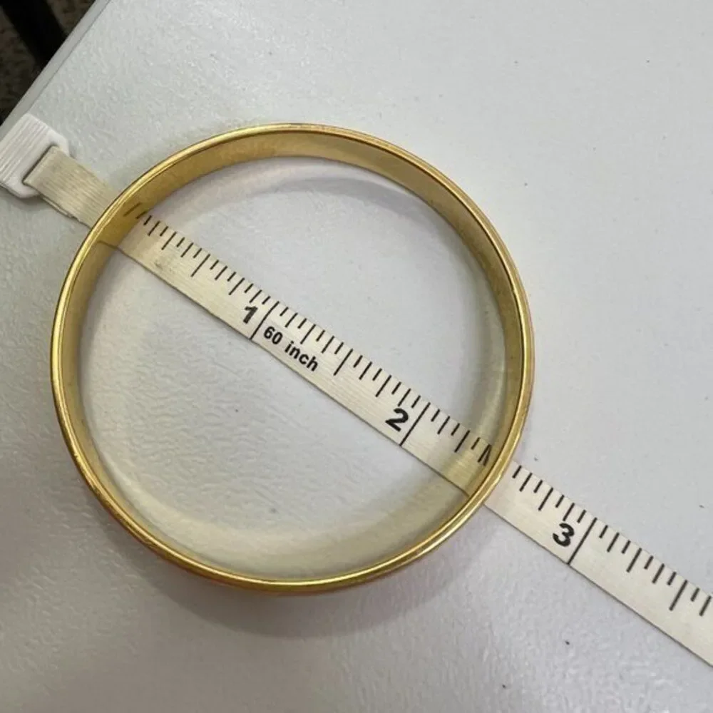 Monet Bangle Small Gold Tone Thin Dainty Basic Classic Vintage Timeless Used, ta